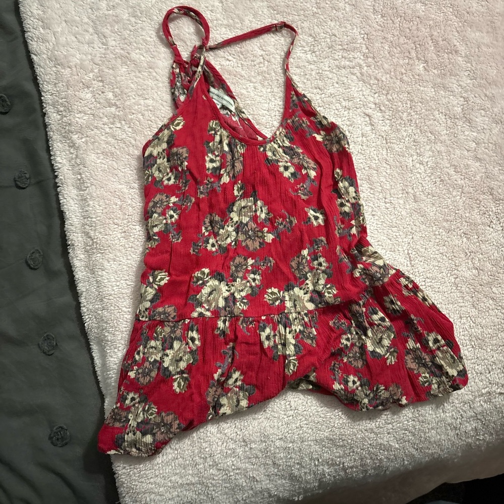 Floral Red Women's Top